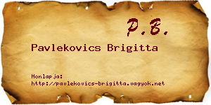 Pavlekovics Brigitta névjegykártya
